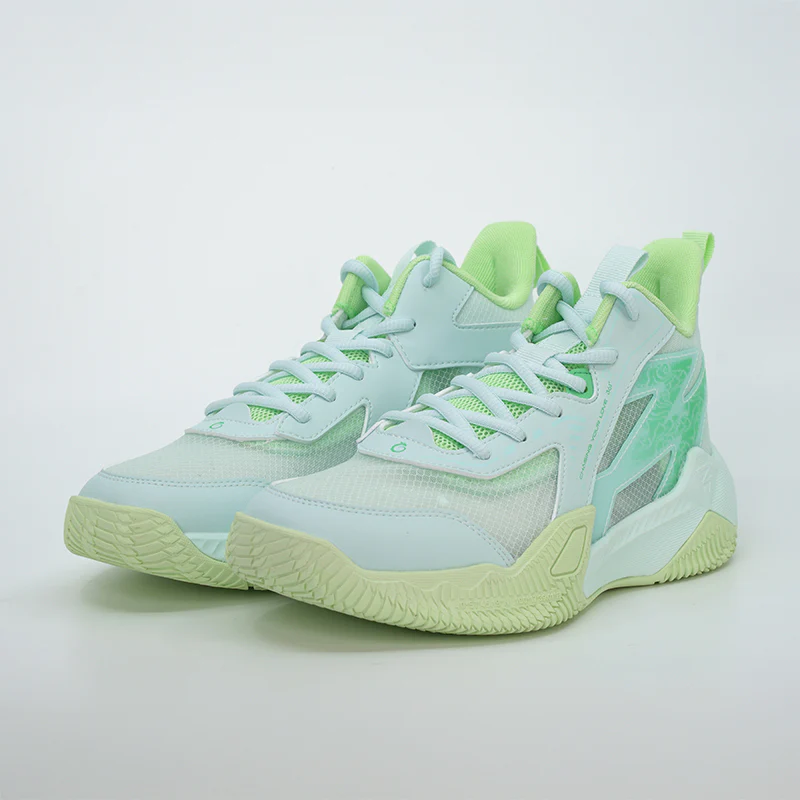 Kids Basketball Shoes "Light Green" - Image 3